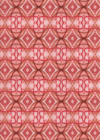 Machine Washable Transitional Light Coral Pink Rug, wshpat436rd