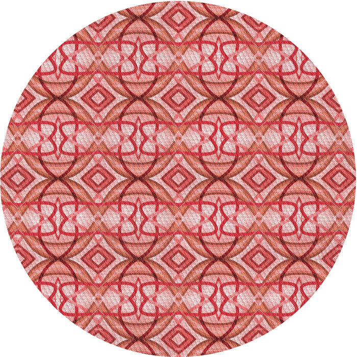 Square Machine Washable Transitional Light Coral Pink Rug in a Living Room, wshpat436rd