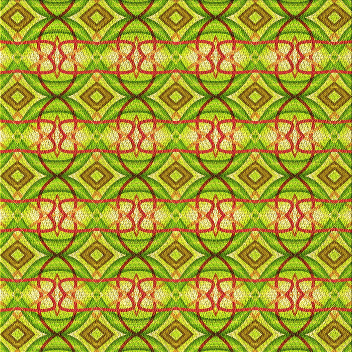 Round Patterned Green Rug, pat436yw