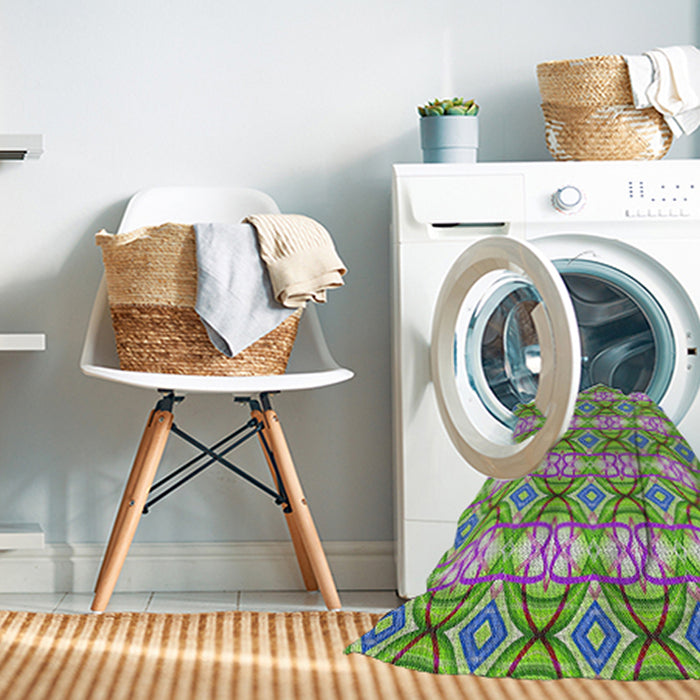 Machine Washable Transitional Yellow Green Rug in a Washing Machine, wshpat436