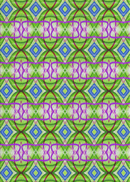 Patterned Yellow Green Novelty Rug, pat436