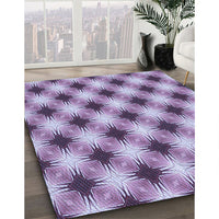 Patterned Mauve Purple Rug, pat437blu