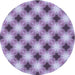 Square Patterned Mauve Purple Rug, pat437blu