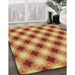 Machine Washable Transitional Orange Rug in a Family Room, wshpat437brn