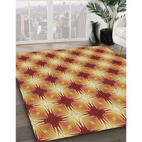 Patterned Orange Rug, pat437brn