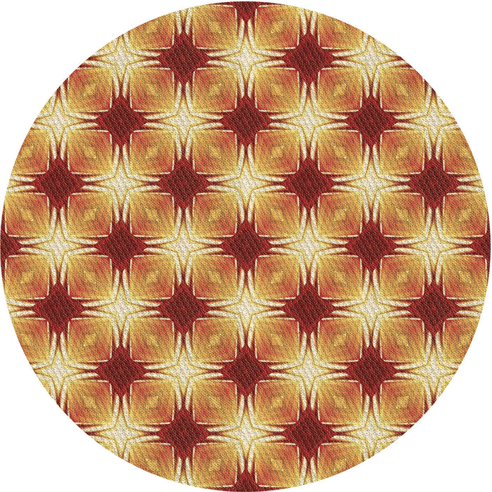 Square Patterned Orange Rug, pat437brn