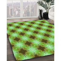 Patterned Emerald Green Rug, pat437grn