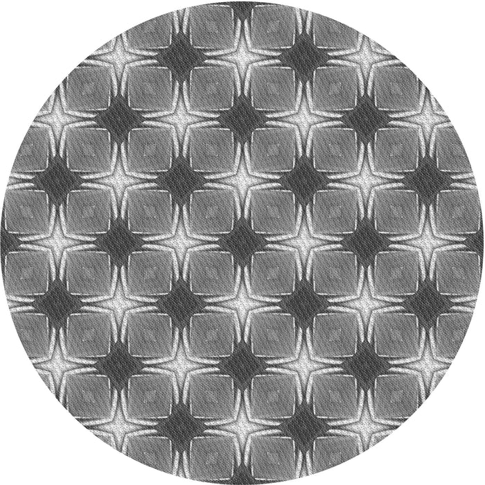 Square Patterned Carbon Gray Rug, pat437gry