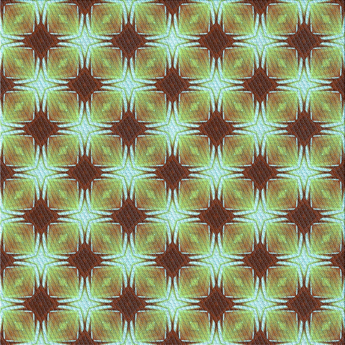 Round Patterned Saddle Brown Rug, pat437lblu