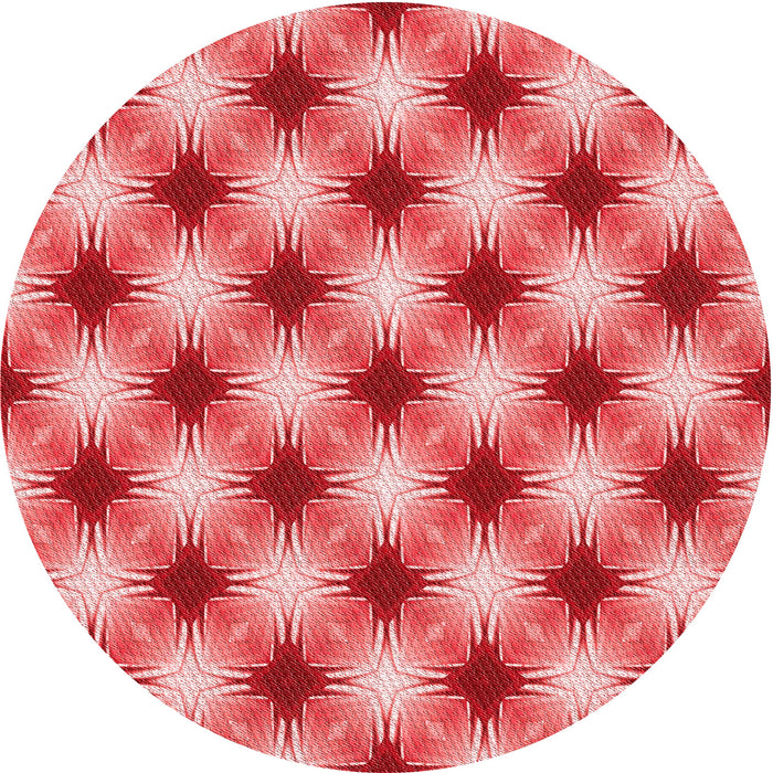 Square Patterned Light Coral Pink Rug, pat437rd