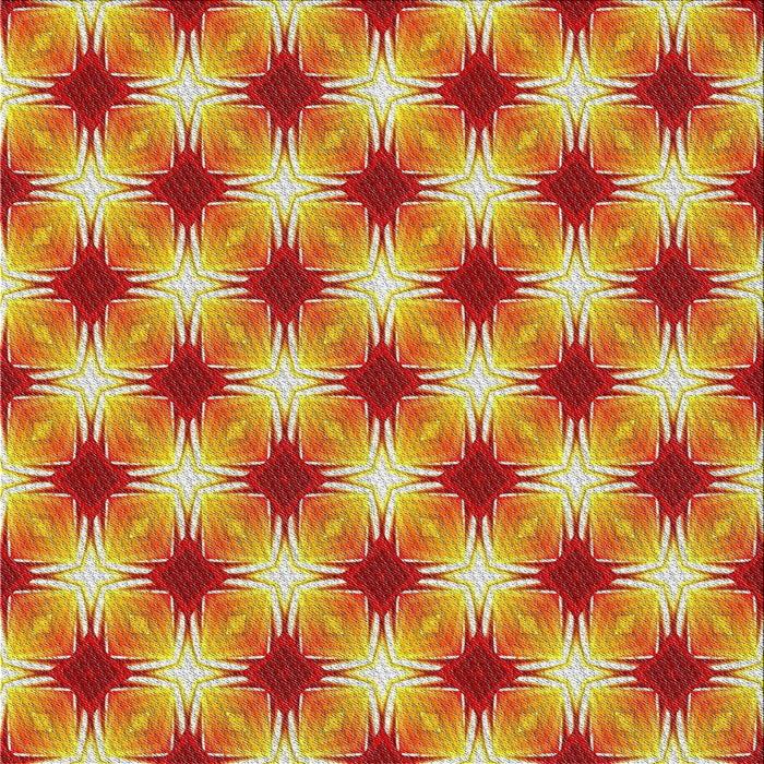 Square Patterned Chrome Gold Yellow Novelty Rug, pat437