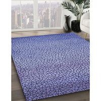 Patterned Deep Periwinkle Purple Rug, pat438blu