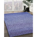 Machine Washable Transitional Deep Periwinkle Purple Rug in a Family Room, wshpat438blu