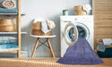 Machine Washable Transitional Deep Periwinkle Purple Rug in a Washing Machine, wshpat438blu