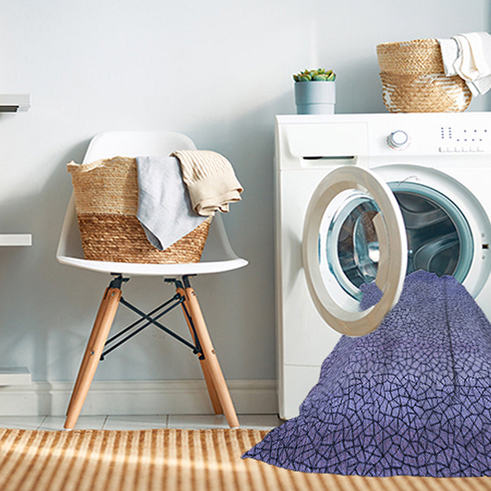 Machine Washable Transitional Deep Periwinkle Purple Rug in a Washing Machine, wshpat438blu