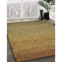Patterned Yellow Rug, pat438brn