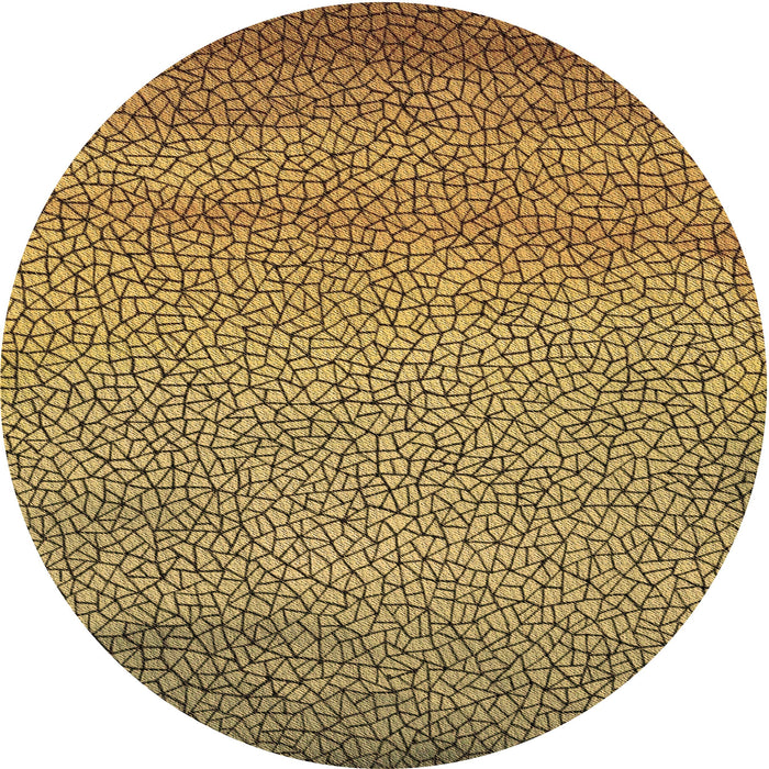 Square Patterned Yellow Rug, pat438brn