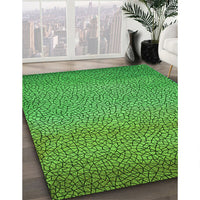 Patterned Green Rug, pat438grn
