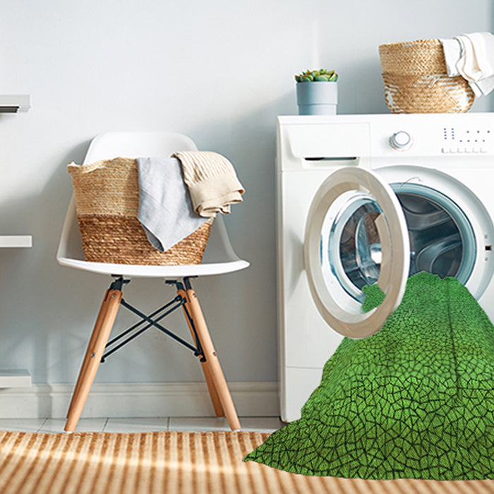 Machine Washable Transitional Green Rug in a Washing Machine, wshpat438grn