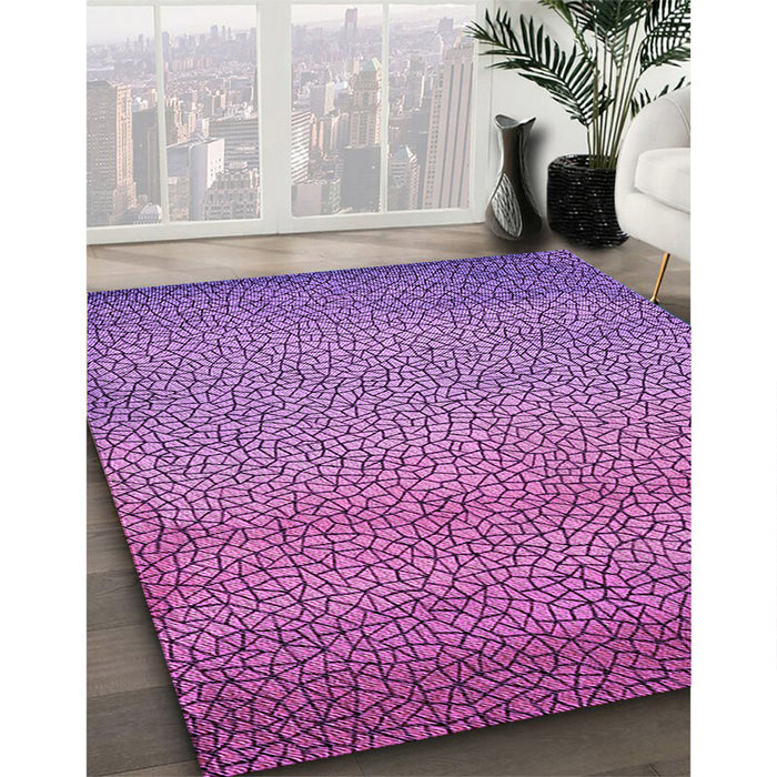Machine Washable Transitional Dark Magenta Purple Rug in a Family Room, wshpat438pur