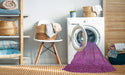 Machine Washable Transitional Dark Magenta Purple Rug in a Washing Machine, wshpat438pur