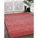 Machine Washable Transitional Red Rug in a Family Room, wshpat438rd