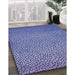 Patterned Denim Blue Rug in Family Room, pat439blu