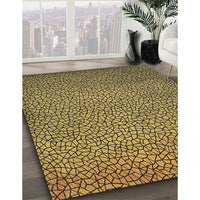 Patterned Yellow Rug, pat439brn