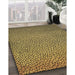 Patterned Yellow Rug in Family Room, pat439brn