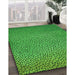 Patterned Green Rug in Family Room, pat439grn