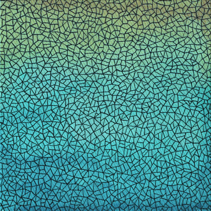 Round Patterned Bright Turquoise Blue Rug, pat439lblu