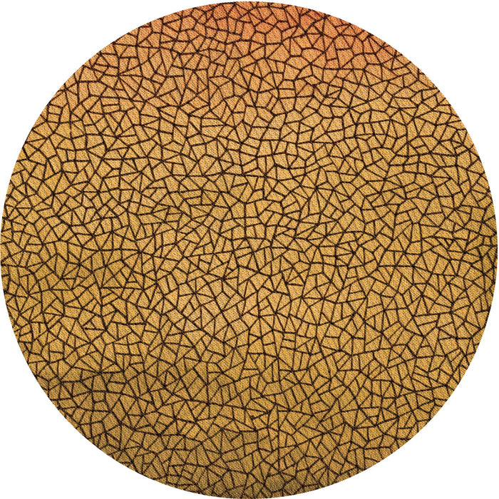 Square Patterned Dark Bronze Brown Rug, pat439org