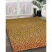 Patterned Dark Bronze Brown Rug in Family Room, pat439org