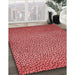 Patterned Red Rug in Family Room, pat439rd