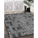 Patterned Gunmetal Gray Rug in Family Room, pat44gry