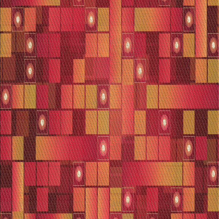 Square Patterned Orange Red Orange Rug in a Living Room, pat44org