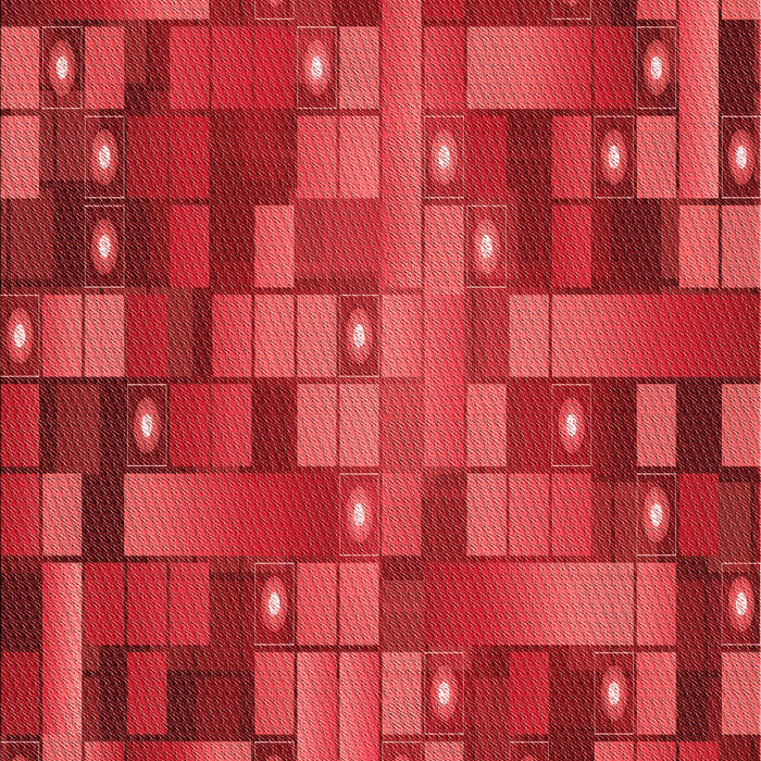 Square Patterned Red Rug in a Living Room, pat44rd