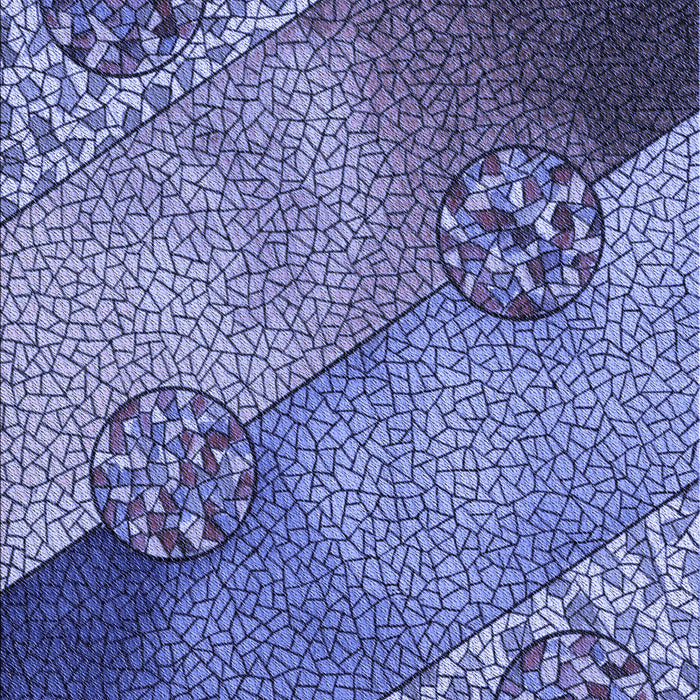 Patterned Denim Blue Rug, pat440blu