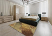 Patterned Golden Gold Rug in a Bedroom, pat440brn