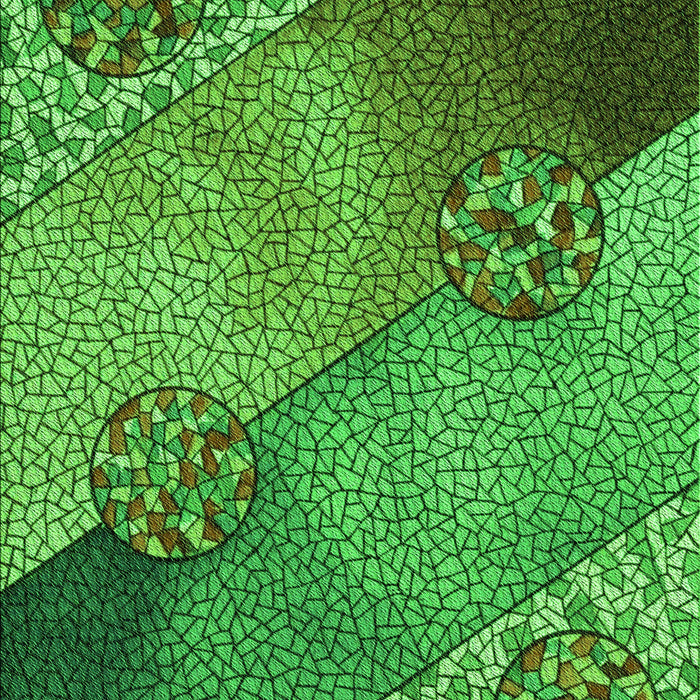 Patterned Deep Emerald Green Rug, pat440grn