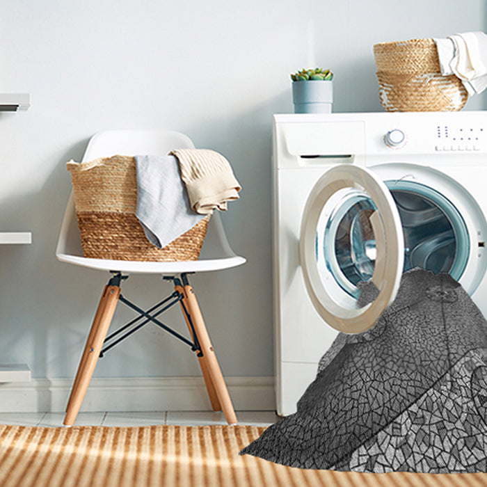 Machine Washable Transitional Black Rug in a Washing Machine, wshpat440gry