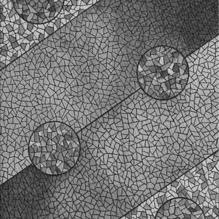 Patterned Black Rug, pat440gry