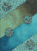Patterned Turquoise Green Rug, pat440lblu