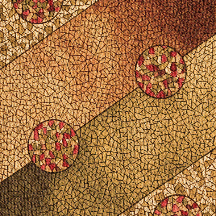 Patterned Saffron Red Rug, pat440org