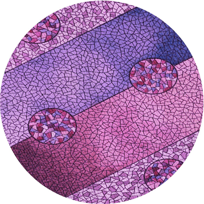 Square Patterned Dark Magenta Purple Rug, pat440pur