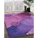 Patterned Dark Magenta Purple Rug in Family Room, pat440pur