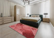 Patterned Red Rug in a Bedroom, pat440rd