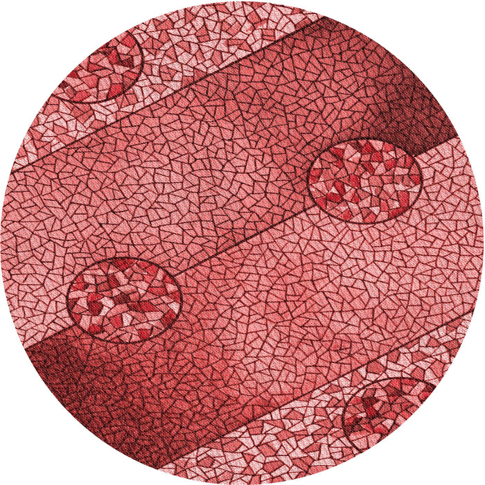 Square Patterned Red Rug, pat440rd