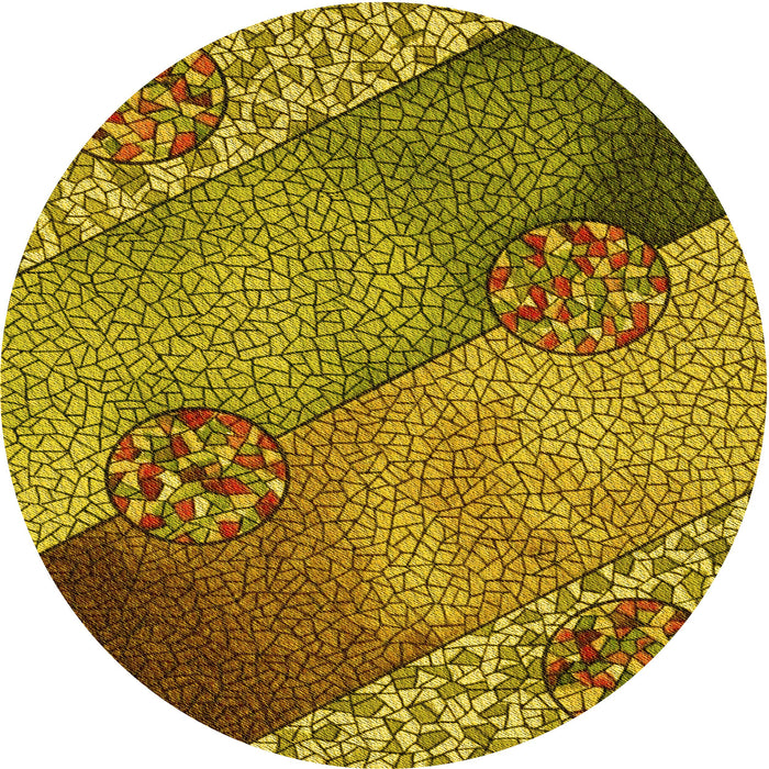 Square Patterned Dark Bronze Brown Rug, pat440yw