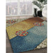 Patterned Bakers Brown Novelty Rug in Family Room, pat440